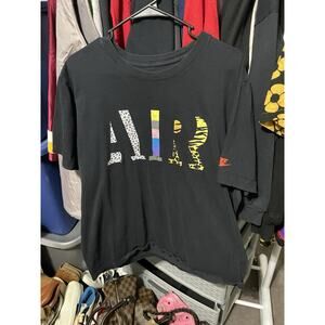 Size XL- Nike Air Max Day Shirt Mens Black Spellout Animal Print Wotherspoon